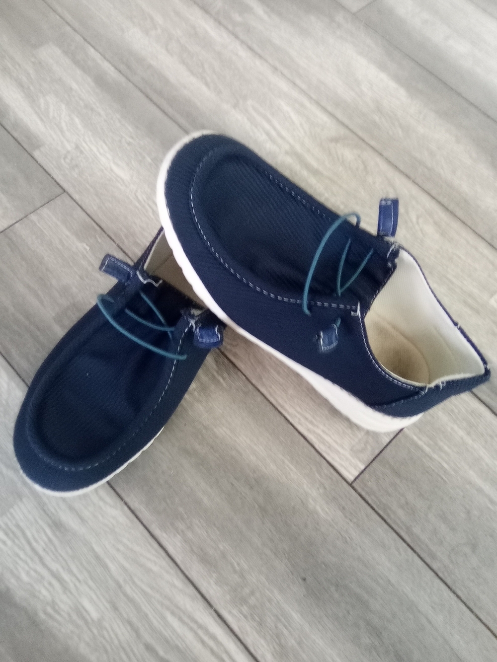 SHEIN Navy Canvas Slip-On Loafers